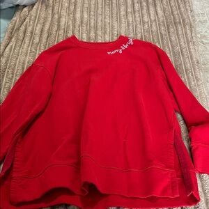 Merry Red Women's Sweater Cardigan